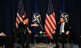 Mark Rutte, NATO secretary-general, and the American vice president JD Vance on Friday during a meeting at the Security Conference in Munich.  
