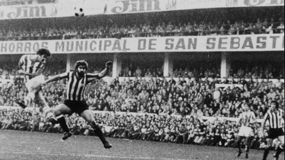 Una fotografía de la Real Sociedad jugando en el antiguo estadio de Atocha