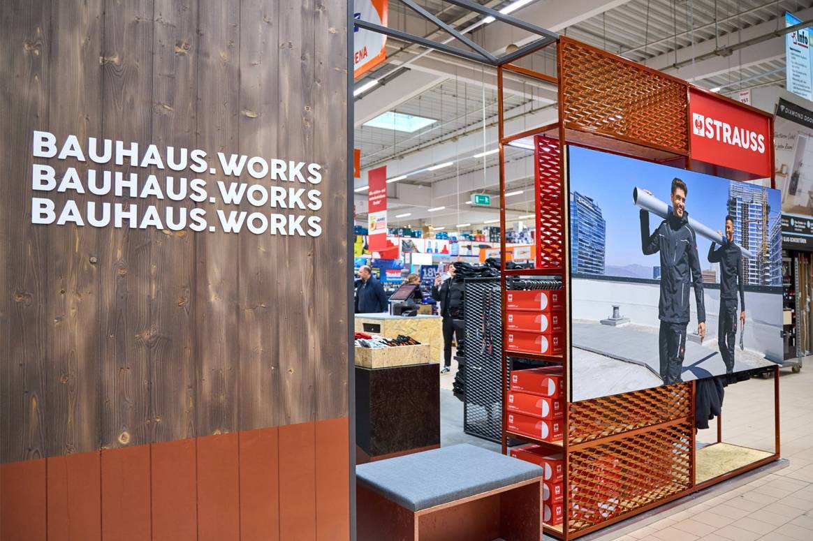 Strauss opens pop-ups at Bauhaus