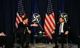 Mark Rutte, NATO secretary-general, and the American vice president JD Vance on Friday during a meeting at the Security Conference in Munich.  