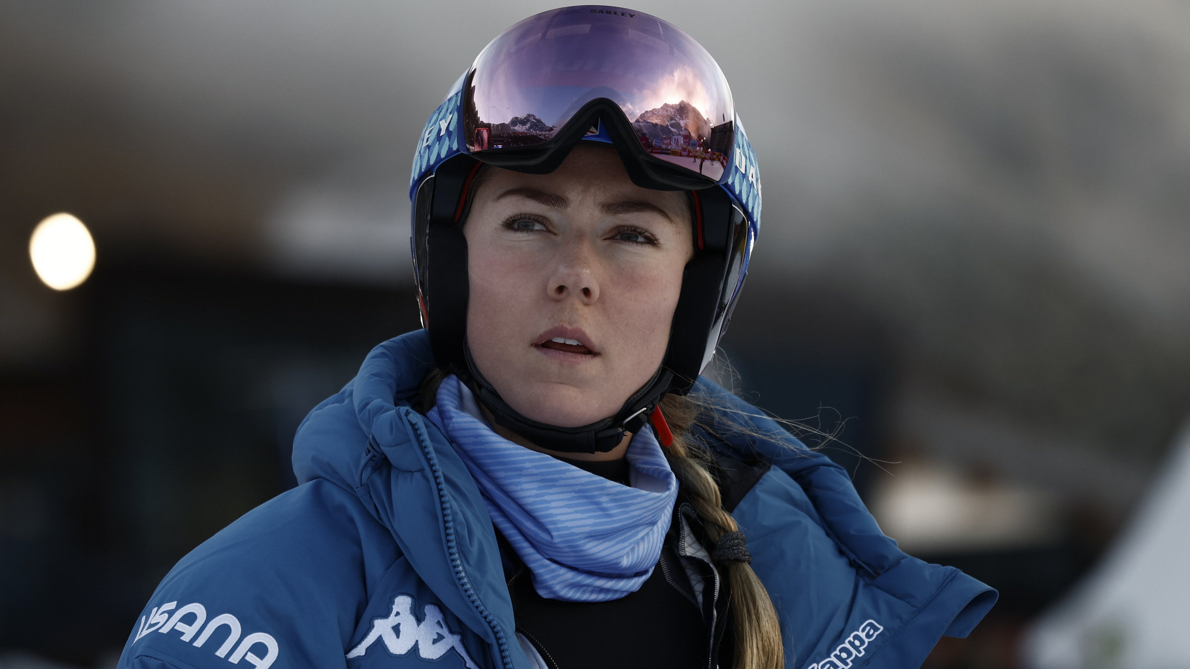 The American Mikaela Shiffrin before the start of the 1st round