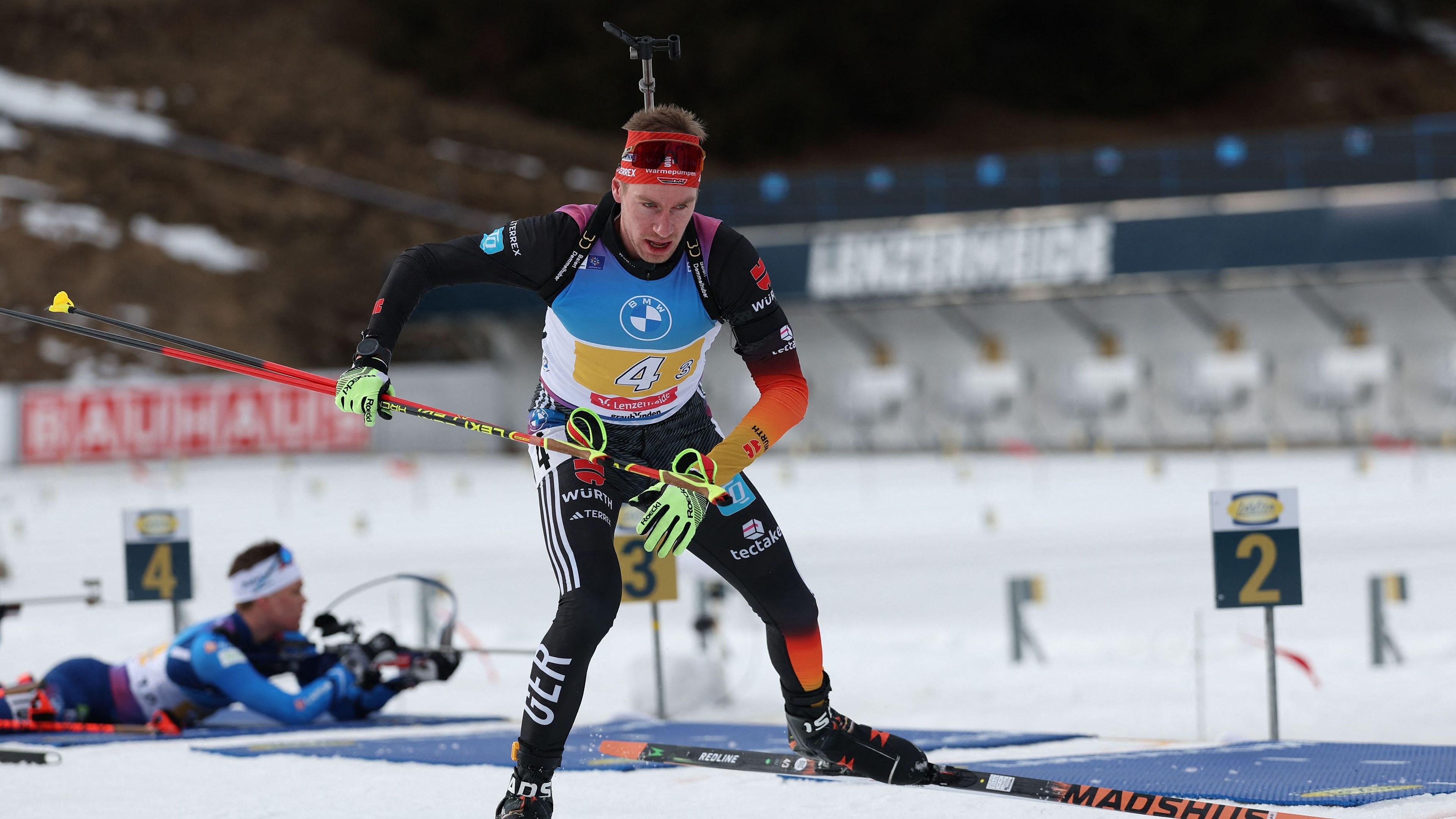 Johannes Kühn leaves the shooting range