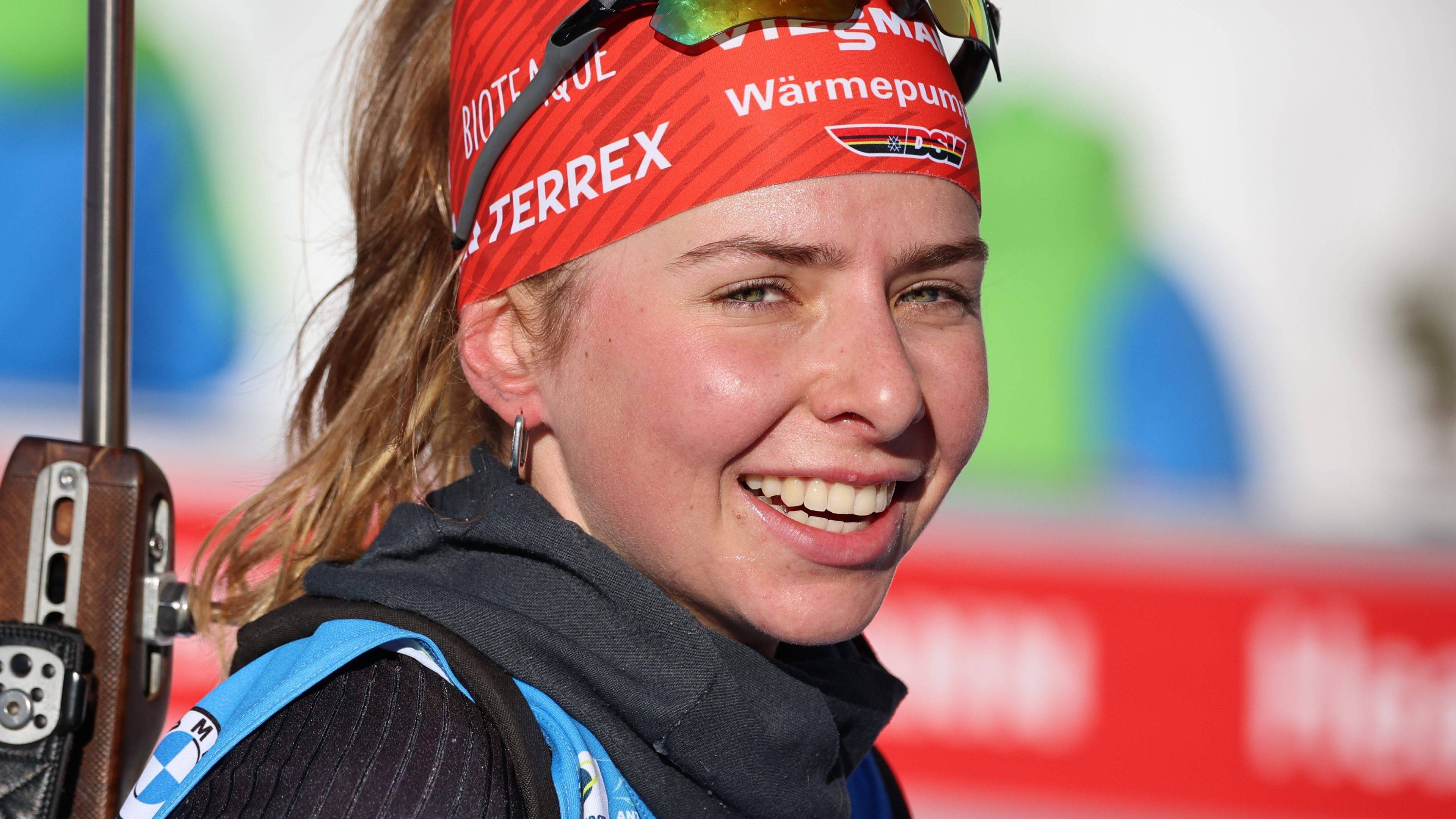 Johanna Puff at the Biathlon World Cup in Antholz