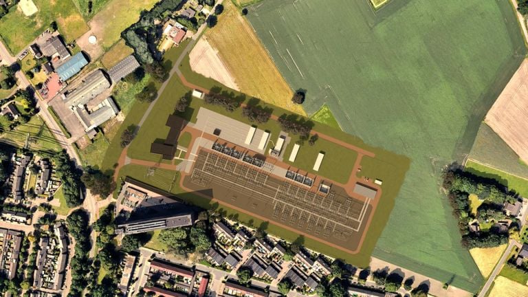 For example, the high-voltage station in Tilburg-Noord must look from above (image: TenneT).