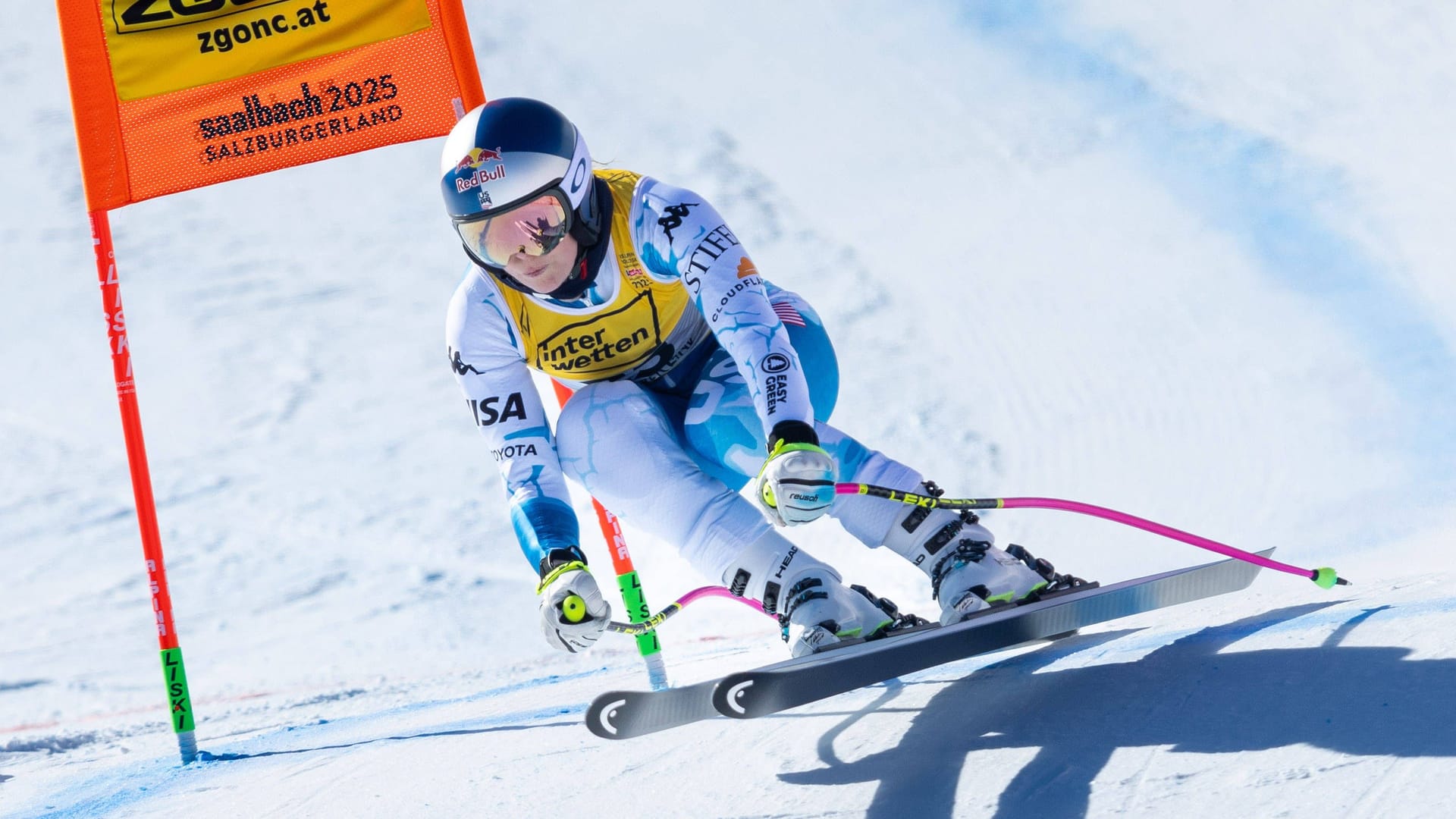 Unhappy: Lindsey Vonn in Super-G.