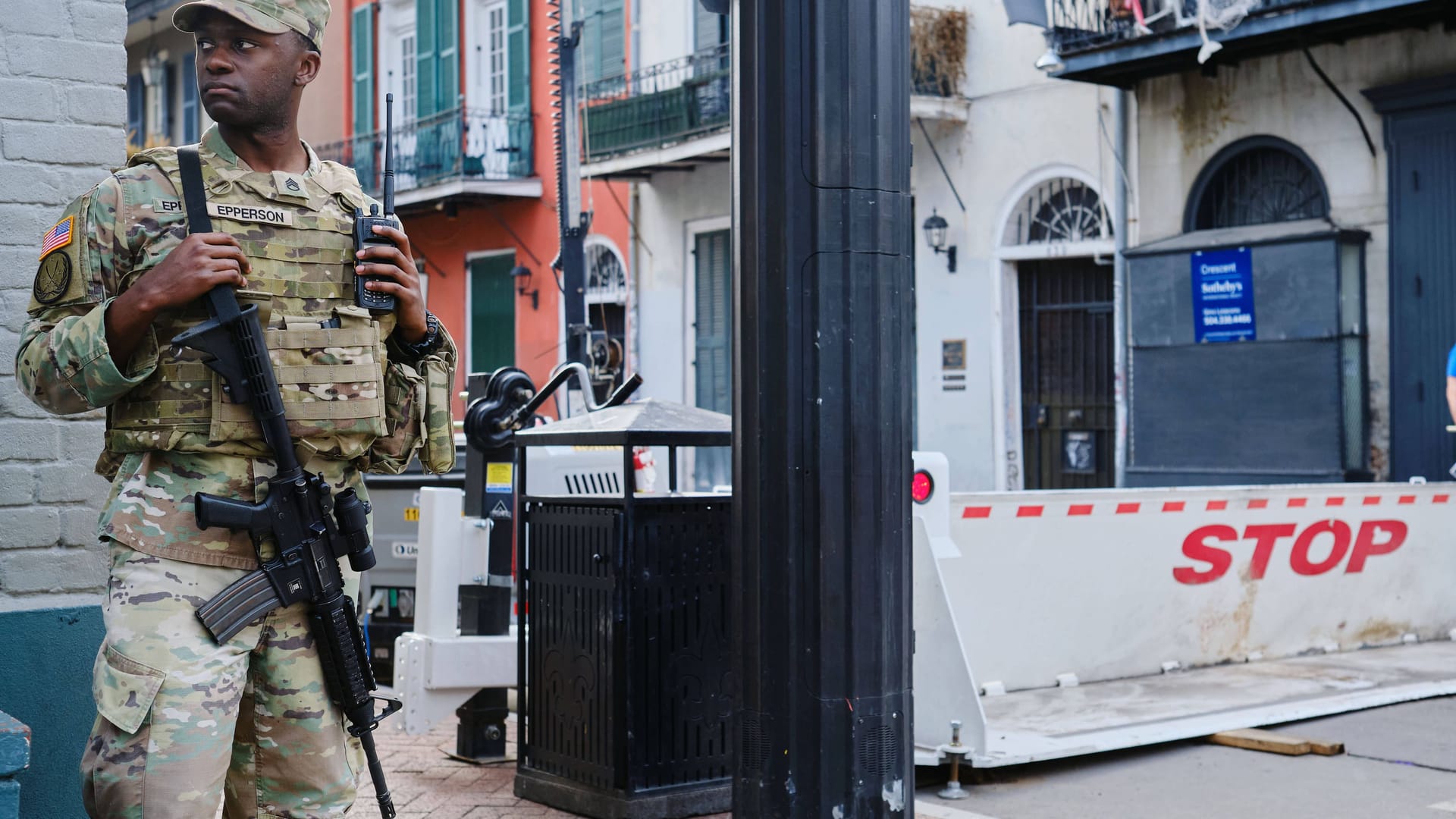 Highest security level: US soldier in New Orleans.