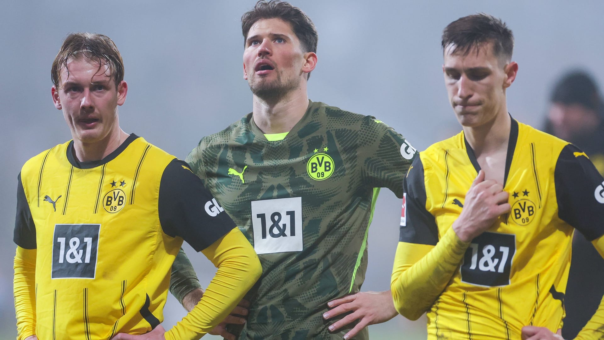 Battled: Dortmund's Brandt, Kobel, Schlotterbeck after the 2: 4 near Holstein Kiel.