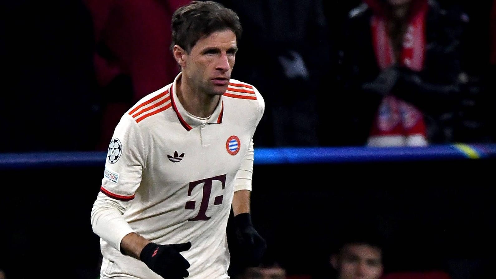 Thomas Müller in his substitution against Celtic Glasgow: the attacker had previously been on the bench for a long time.