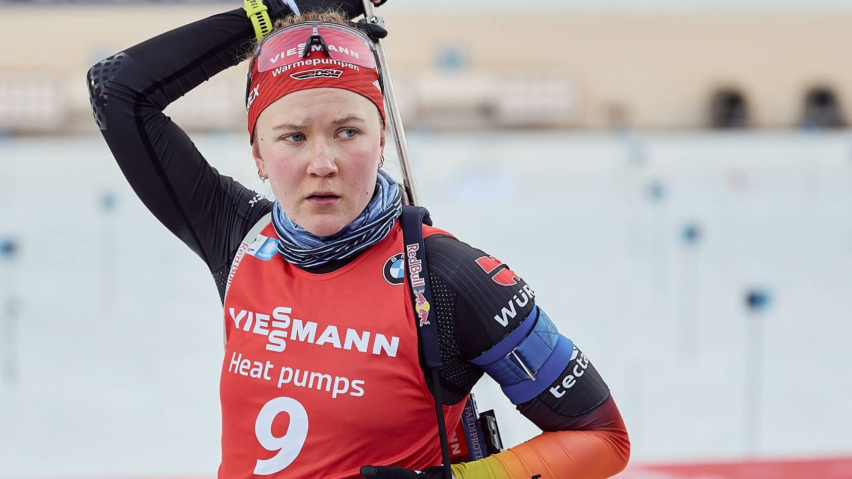 Selina Grotian: The German biathlete is at the World Cup, teammate Vanessa Voigt.