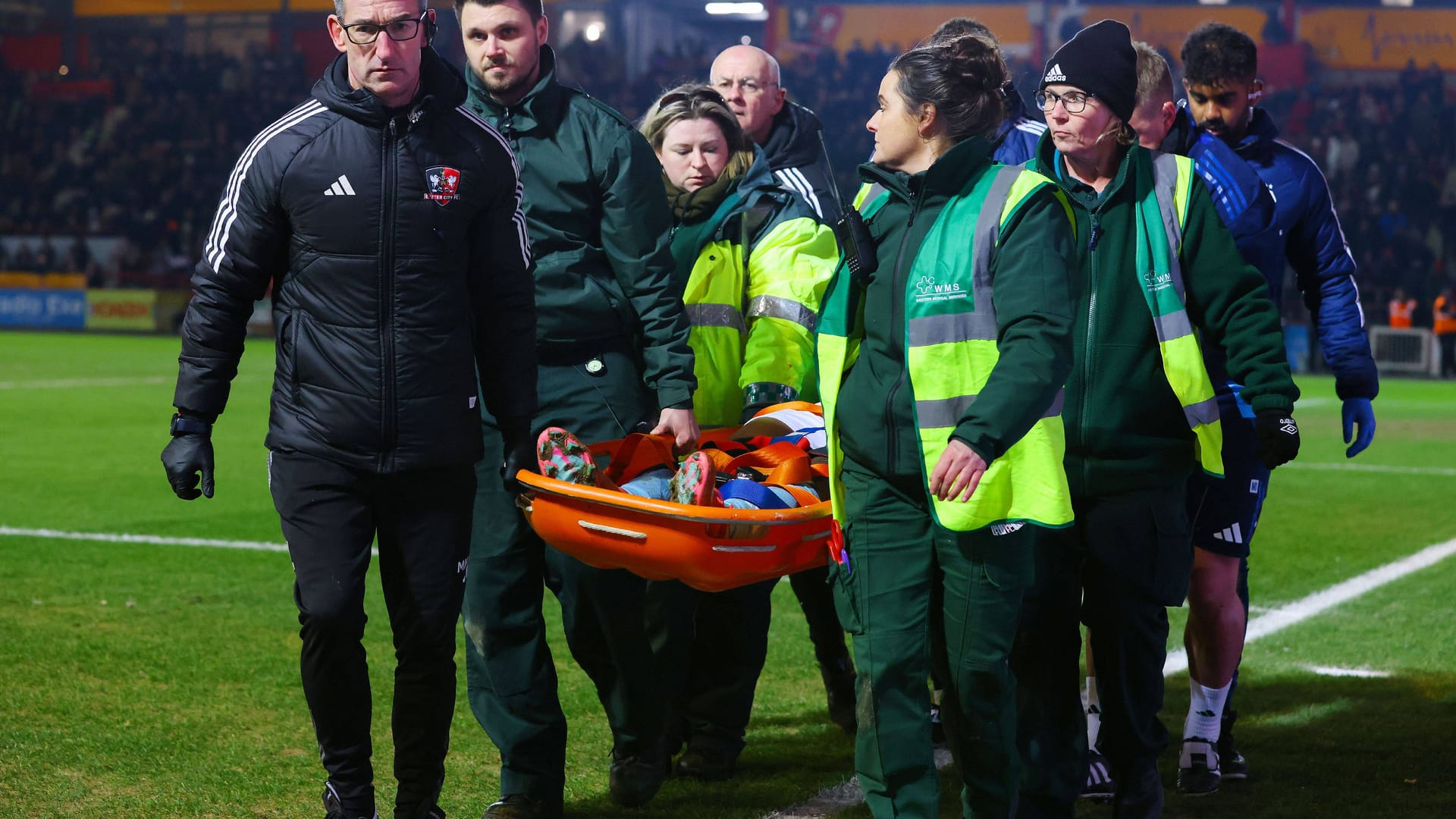 Taiwo Awoniyi: He had to get off the pitch with a stretcher.