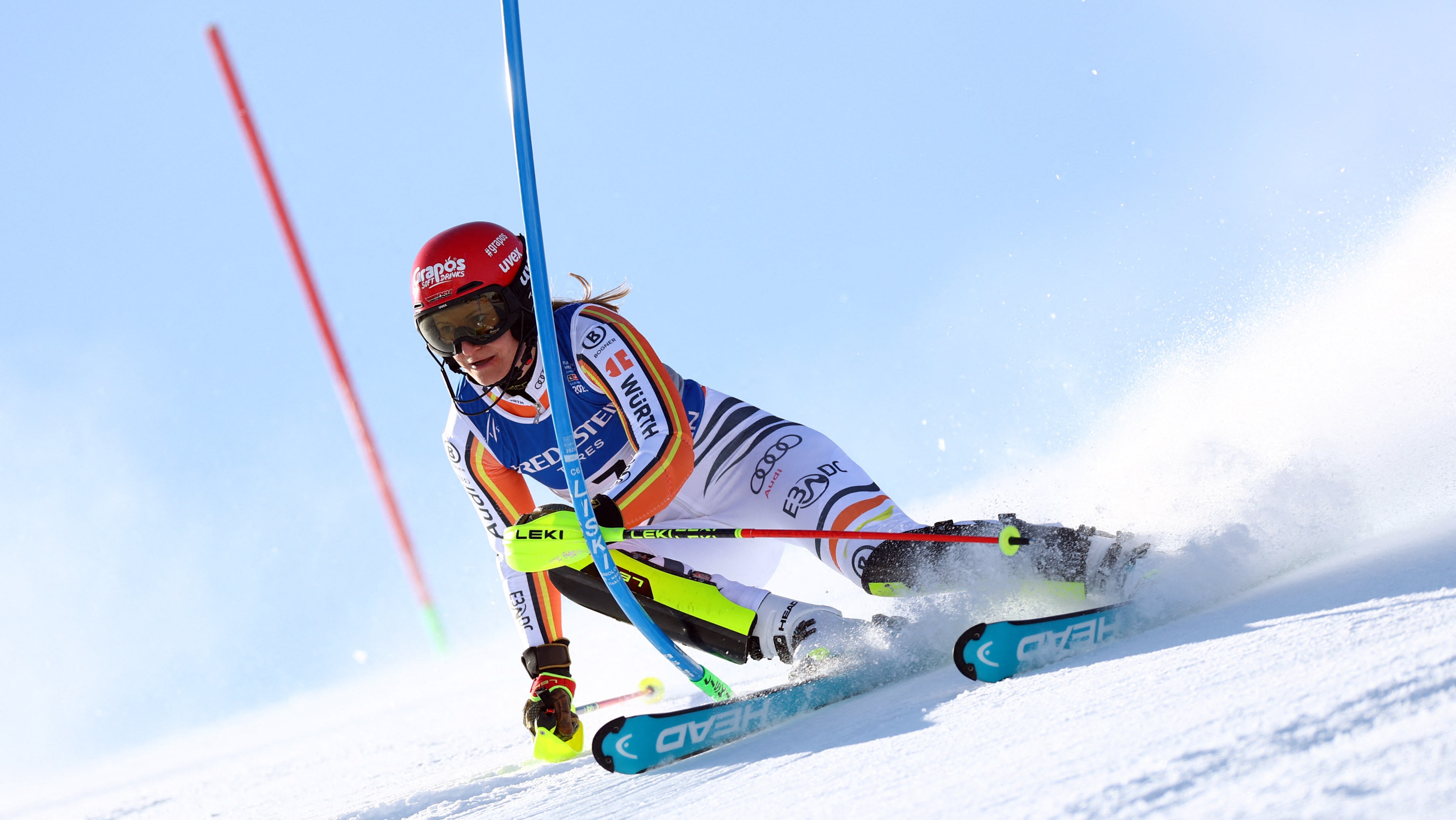 Lena Dürr in the first run of the Saalbach slalom 