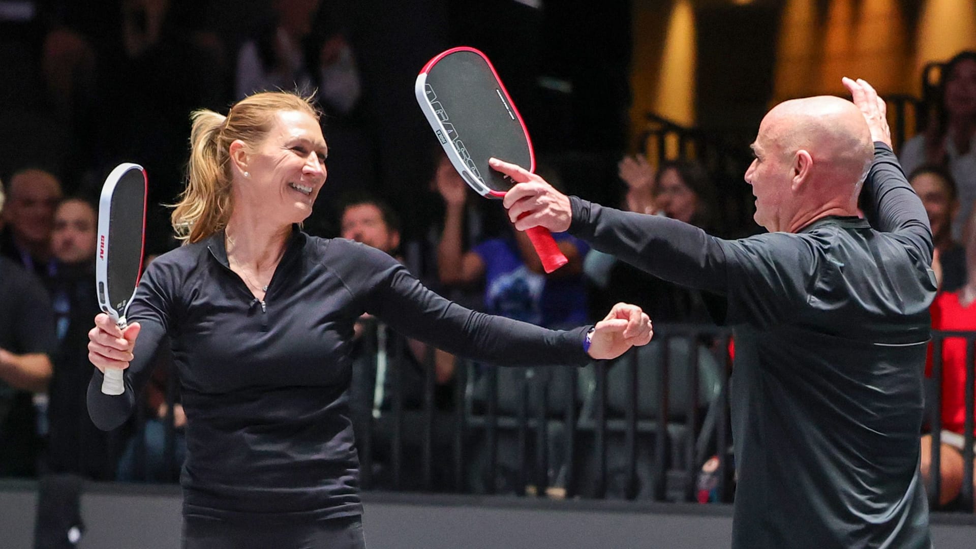 Steffi Graf (left) and Andre Agassi: The former tennis dream couple is still successful with the racket.