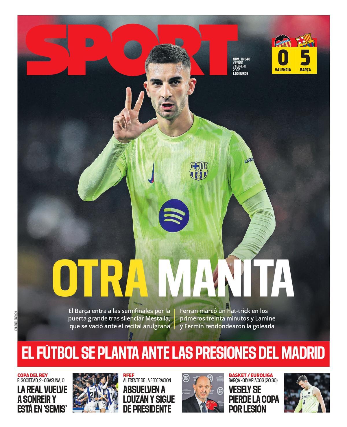 La portada de SPORT de hoy