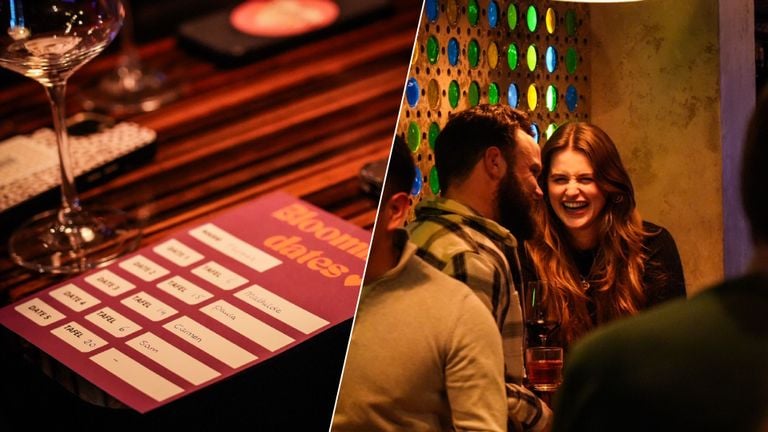 The bachelors received a note with five table numbers for different speed dates (photos: Renee de Rijk).