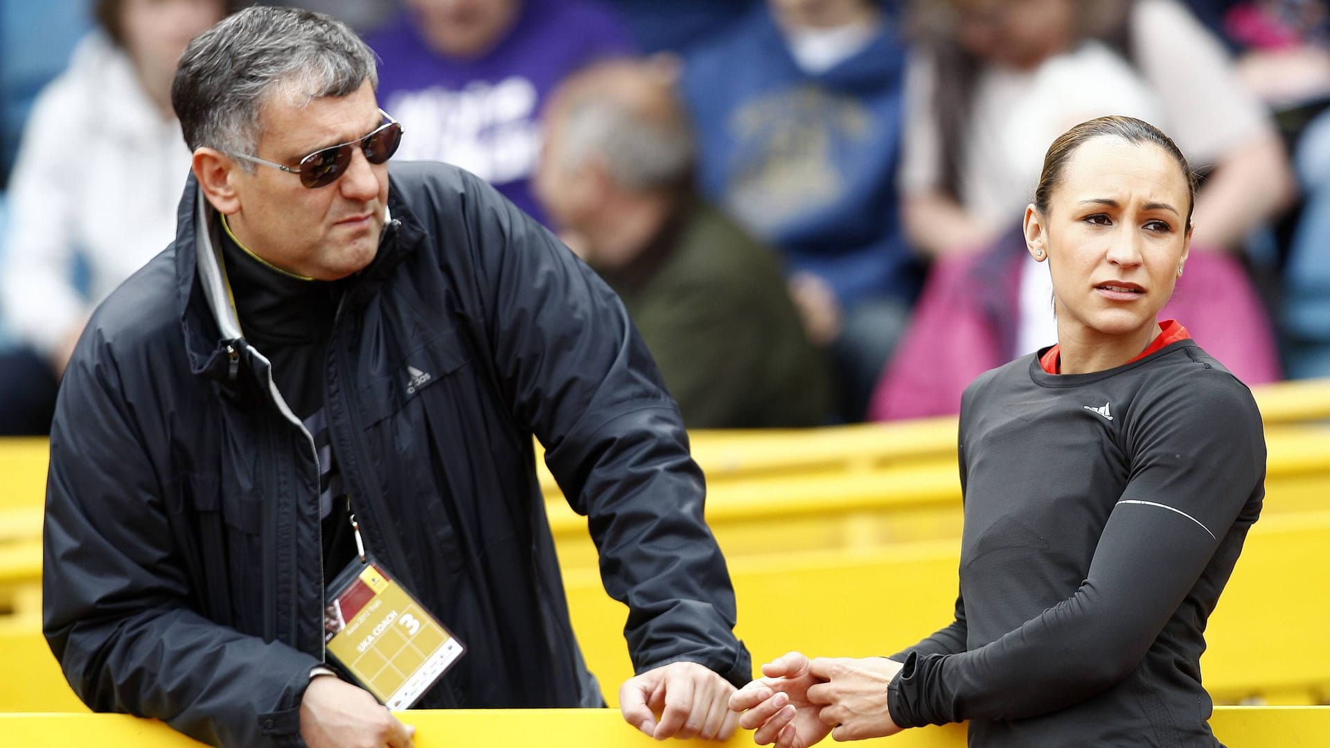 Toni Minichiello (left) with Jessica Ennis in 2012: The controversial coach has a professional ban in the United Kingdom.