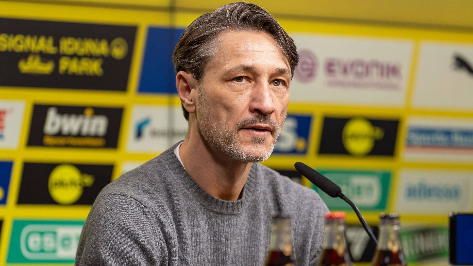 Unhappy debut: BVB coach Niko Kovač at the press conference after the 1-2 against Stuttgart. Unhappy debut: BVB coach Niko Kovač at the press conference after the 1-2 against Stuttgart.