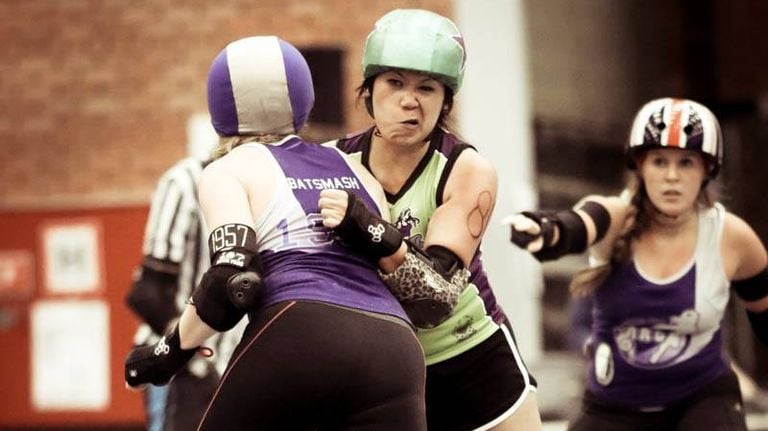 Trang Kager-Nguyen with the green helmet. (Photo: Danielle Tempelaars) 