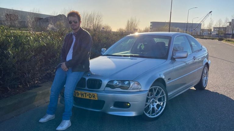 Yannick with his great pride: his BMW (private photo).