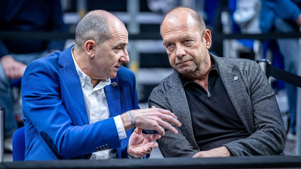 Sportdirektor Himar Ojeda (l.) und Manager Marco Baldi