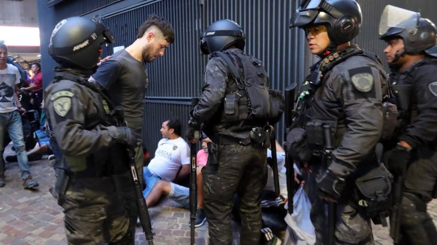 Arrests during protest