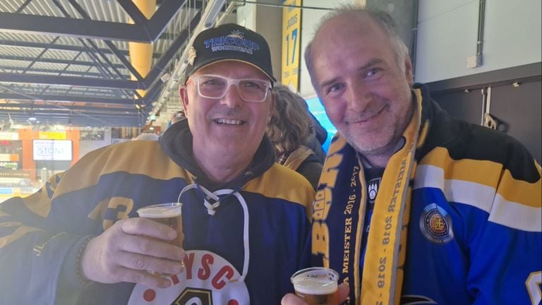 Ad van den Broek and a friend at Tilburg Trappers. (Photo: Leon Voskamp)