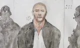 Drawing by Mehdi Nemmouche during his court case on 26 June 2014.