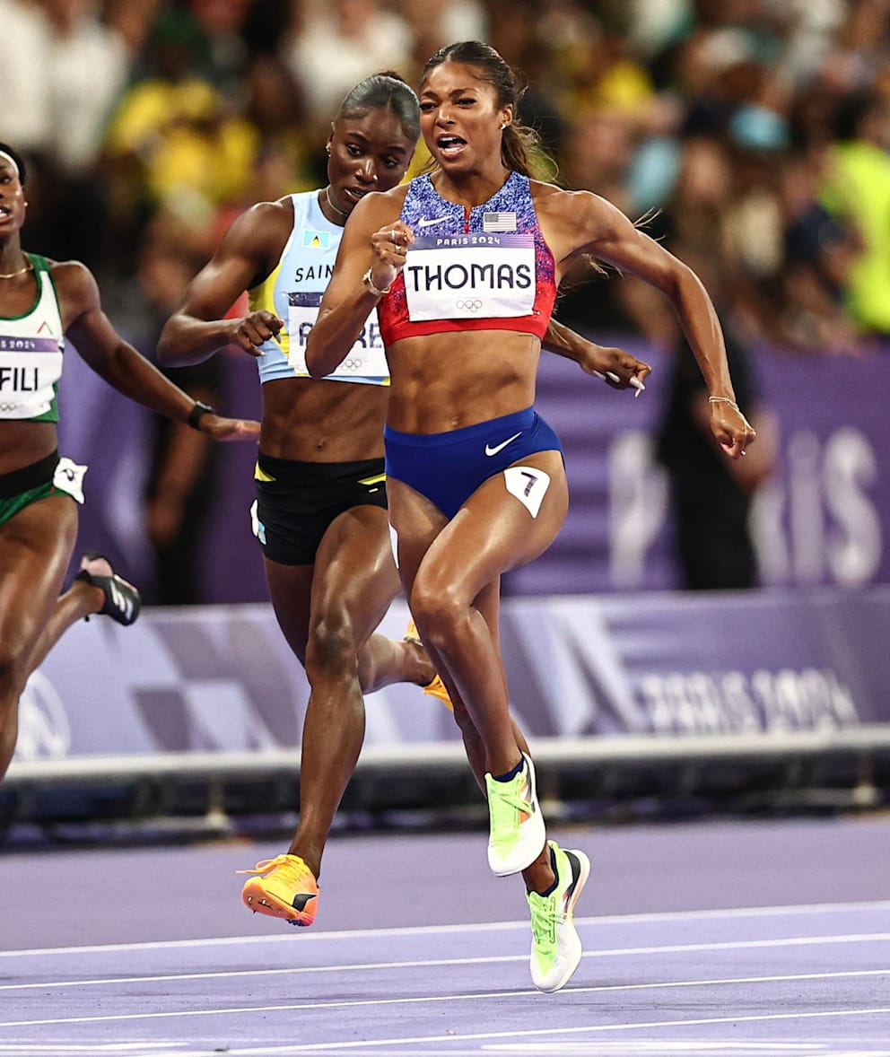Gabrielle Thomas holte dreimal Gold bei den Olympischen Spielen in Paris 2024