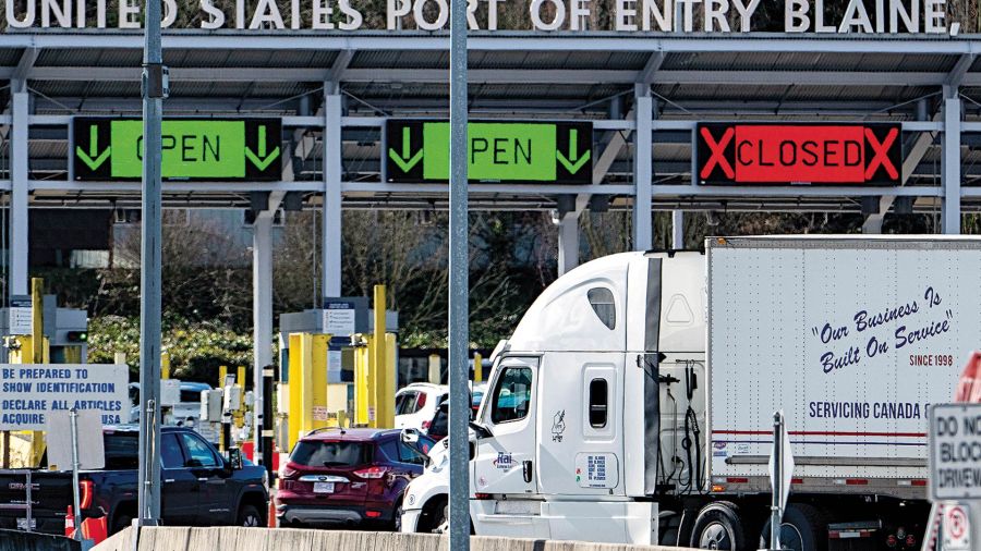 US border with Canada