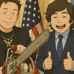 Elon Musk and Javier Milei | Photo: CEDOC