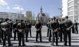 Sworn in new reservists on Spuiplein in The Hague.
