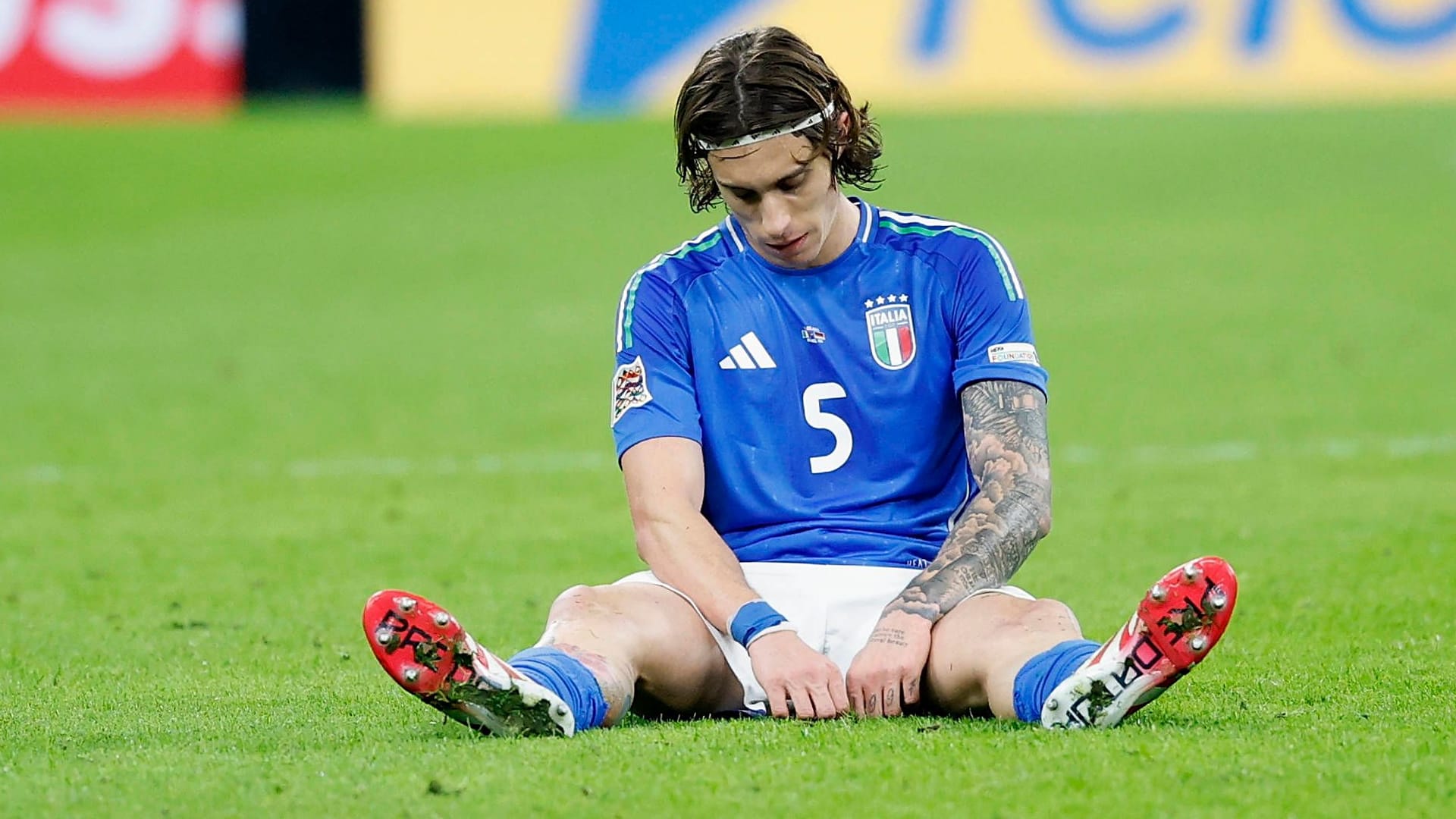 Disappointed: Italy Riccardo Calafiori after the 1-2 against Germany.