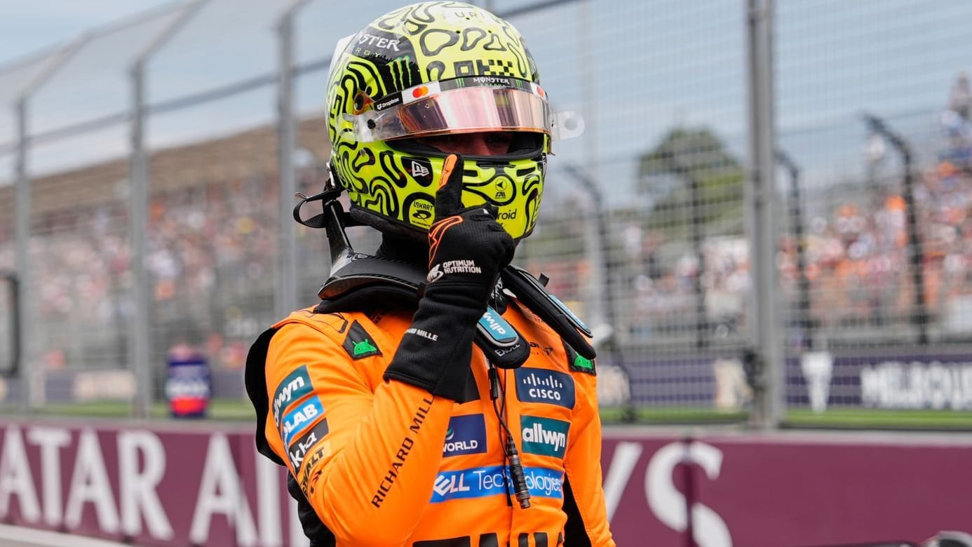 Lando Norris: The Briton celebrates its pole position in Melbourne.