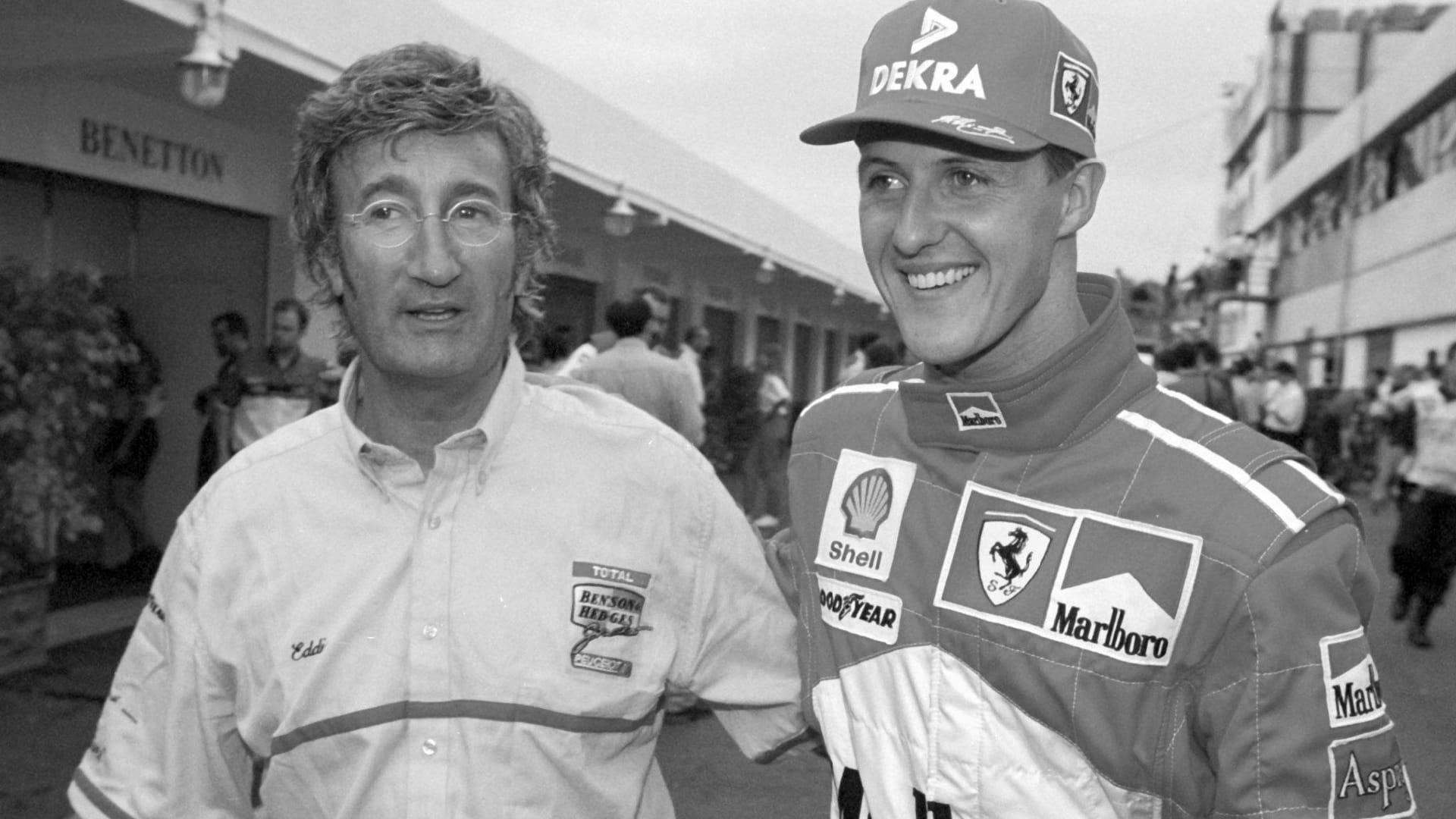Michael Schumacher and Eddie Jordan