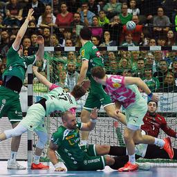 The Foxes Berlin (in the bright game clothing) against Leipzig (Imago Images/Opokupix)