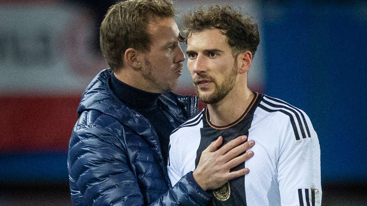 Leon Goretzka (right) with Julian Nagelsmann: In November 2023, the FC Bayern player was last.