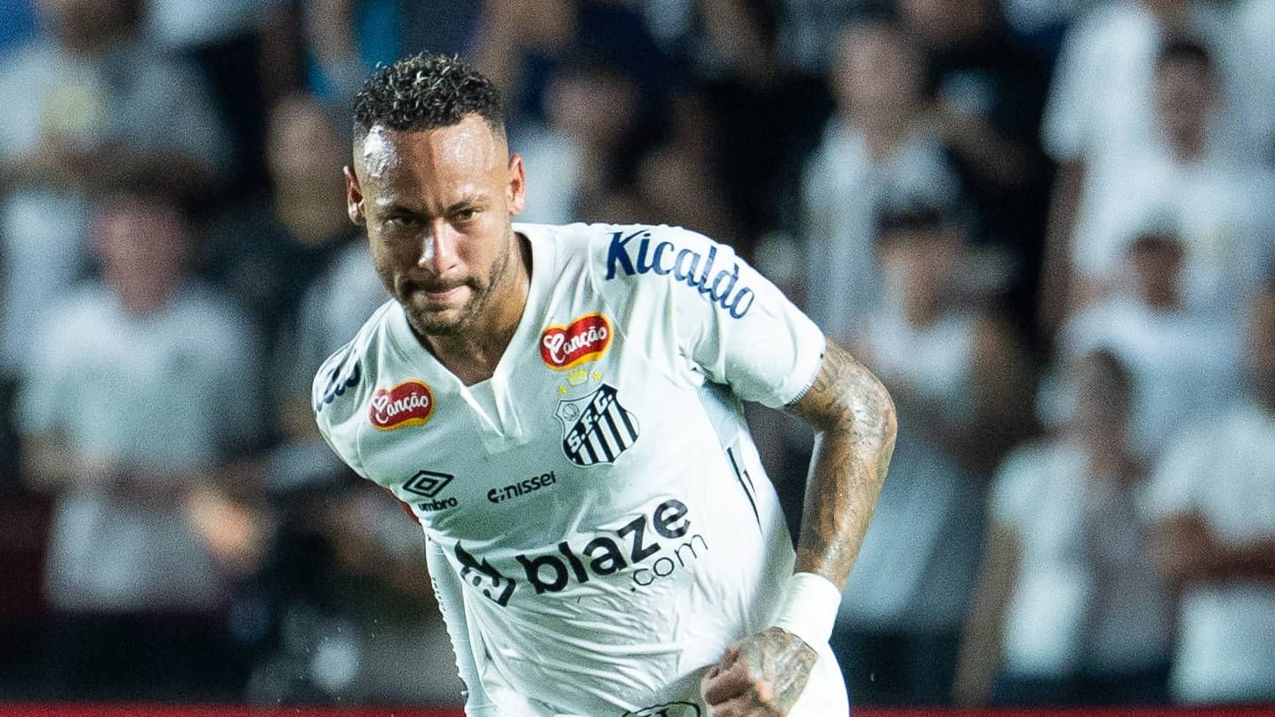 Neymar: He is currently kicking back for his home club FC Santos.