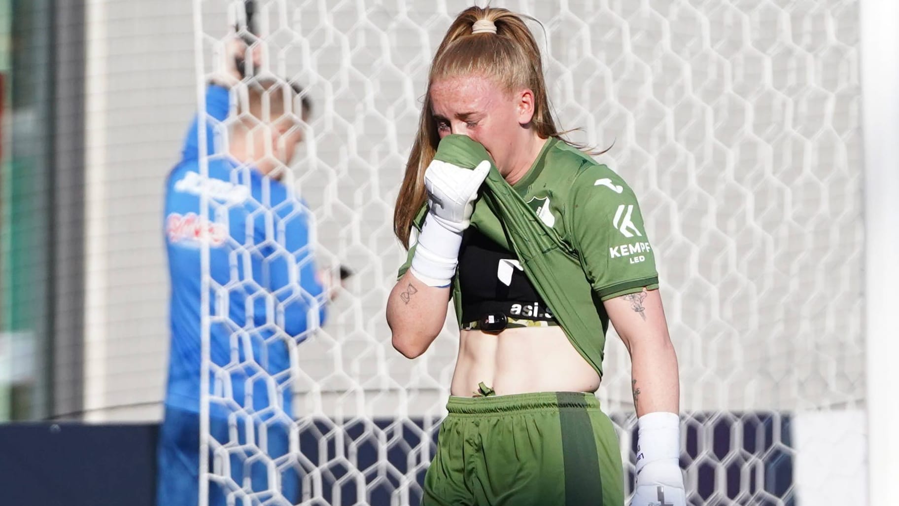 Incolishing: Hoffenheim's goalkeeper Laura Dick after the end of the game in Munich.