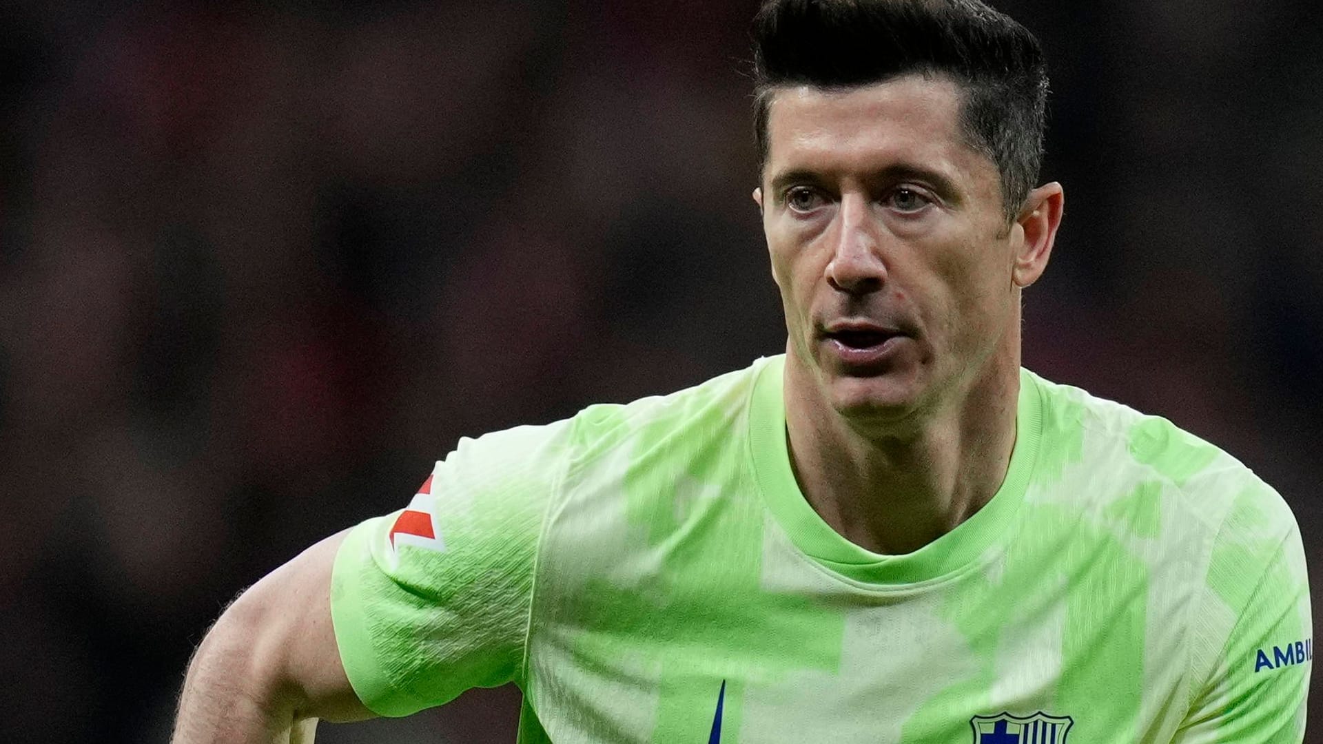 Robert Lewandowski. Does the name of a pop star soon adorn his chest?