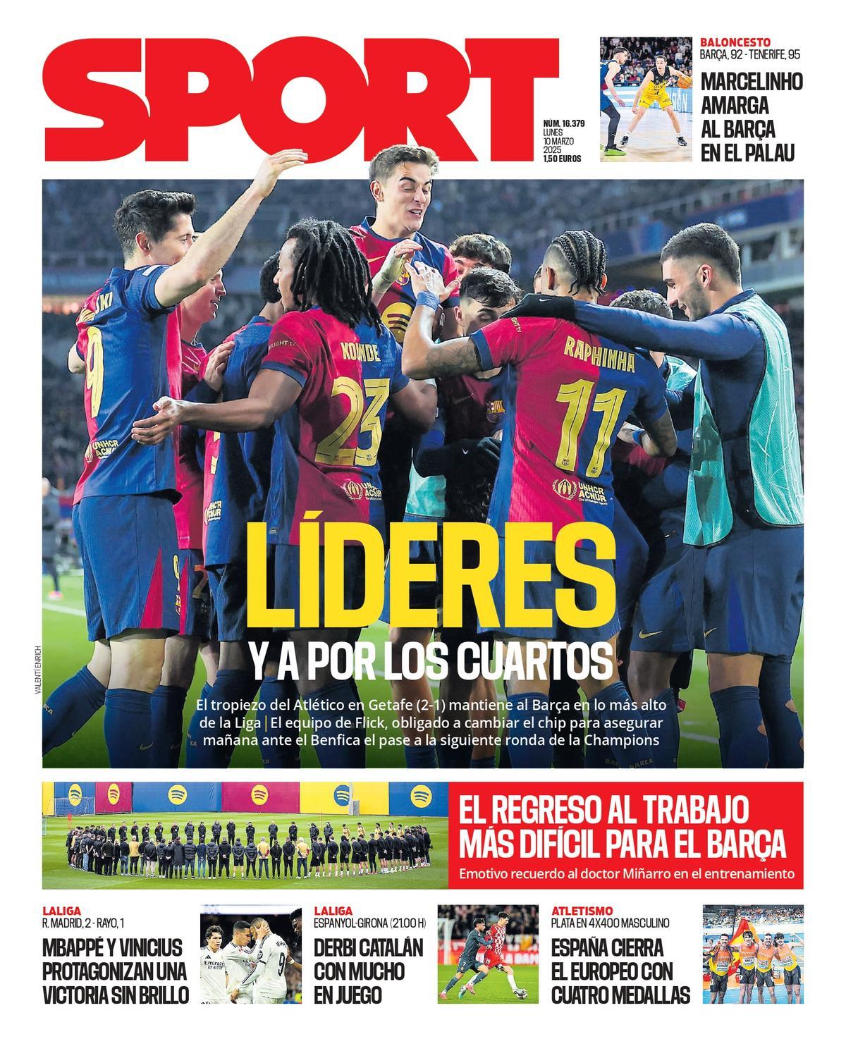 La portada de SPORT de hoy
