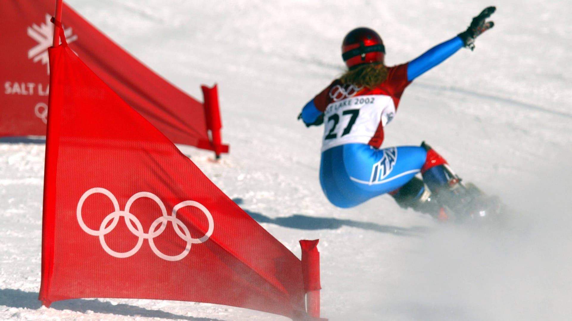 Snowboard competition at the 2002 Winter Olympics in Salt Lake City: One participant is now being sought by the authorities.