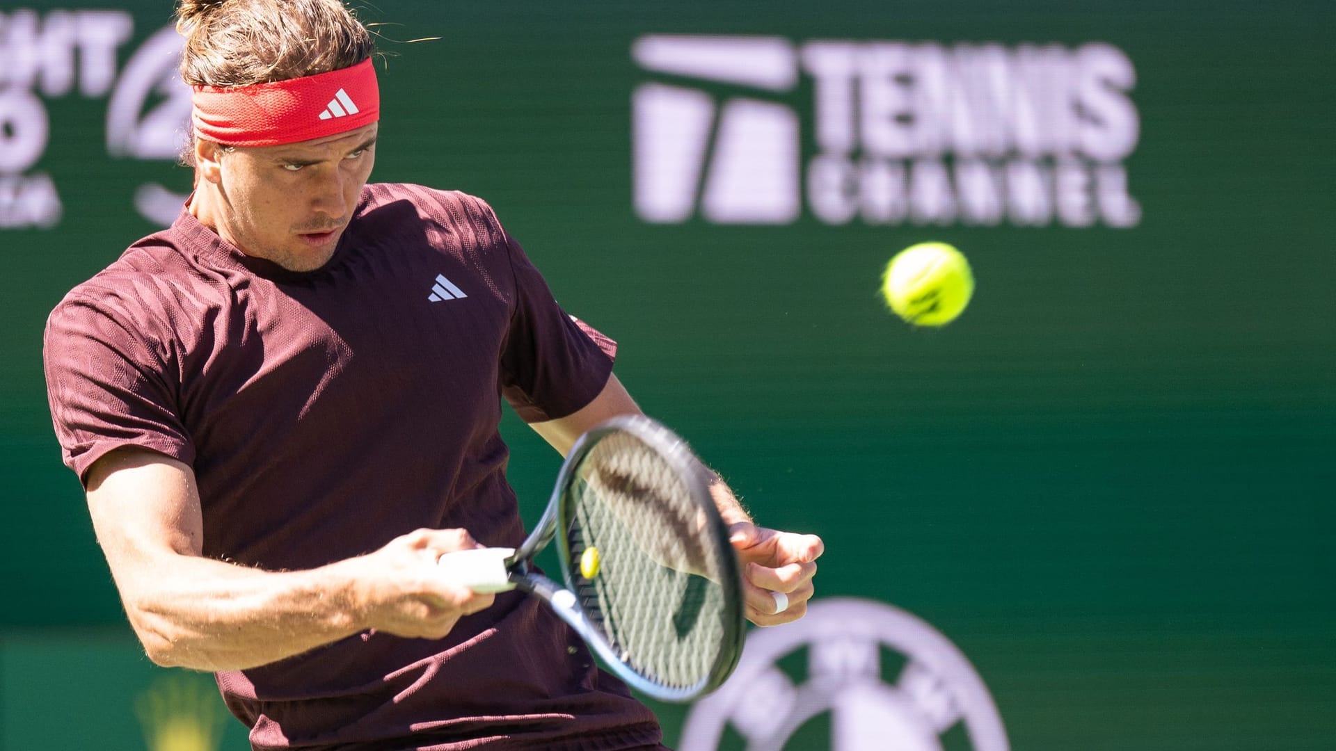 Alexander Zverev in action at the tournament in Indian Wells.