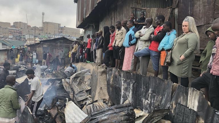 With the smoking ruins after the fire (image: far -fetched/broadcaster Brabant).