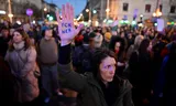 A protest in Budapest against forbidding the pride.