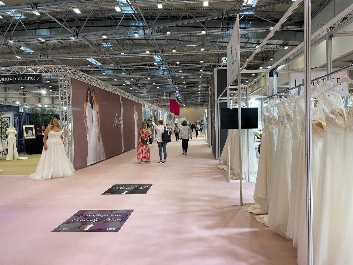 A look at the trade fair area of ​​the European Bridal Week.