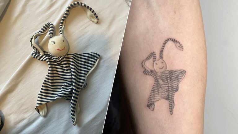 Tattoo of Tijmen and his hug (private photo)