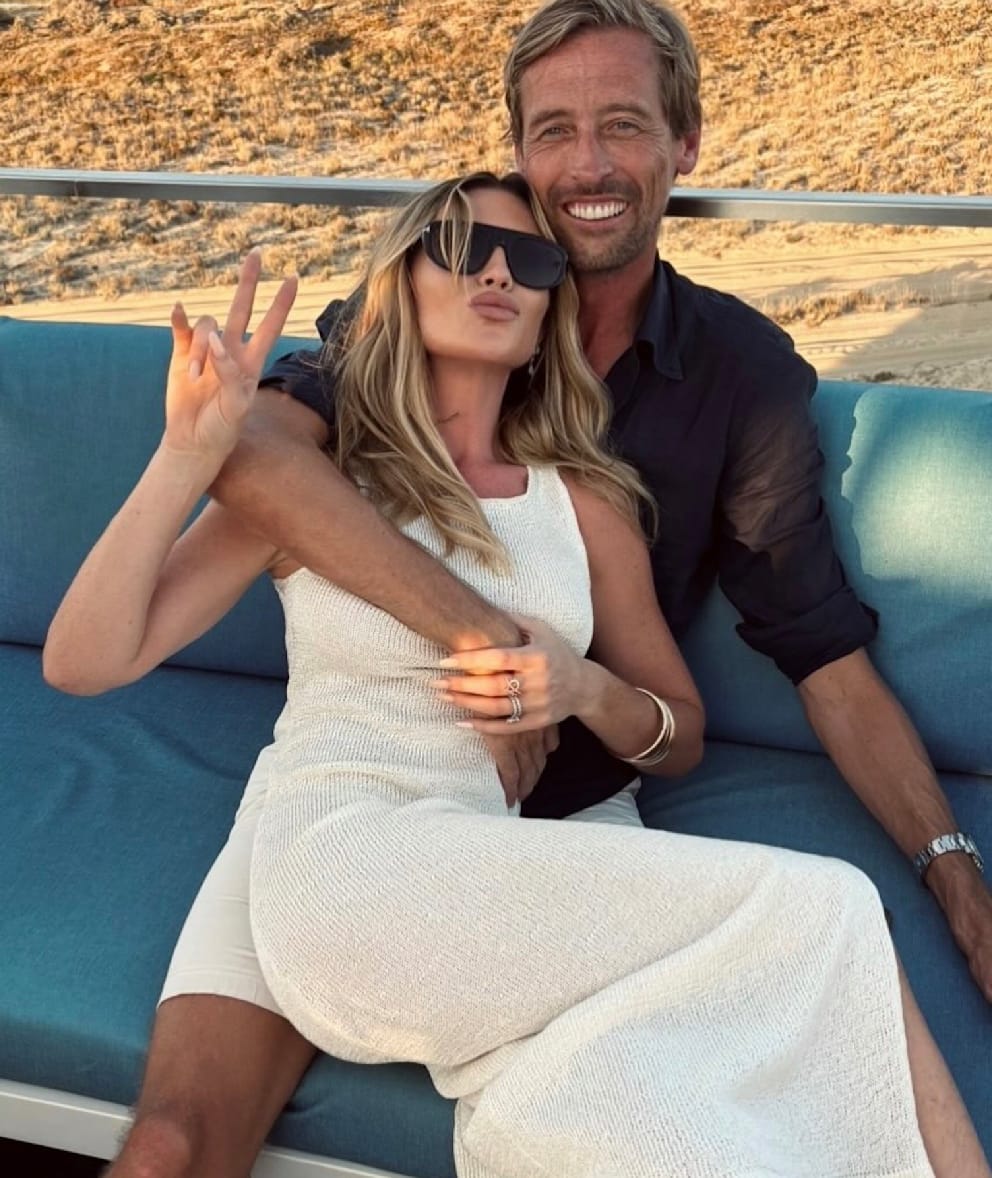 Peter Crouch und Abbey Clancey genießen den Urlaub. Der Stürmer absolvierte 42 Länderspiele (22 Tore) für England