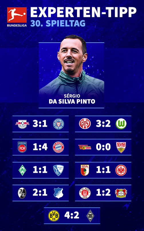 So Sérgio da Silva Pinto typed the 30th Bundesliga matchday