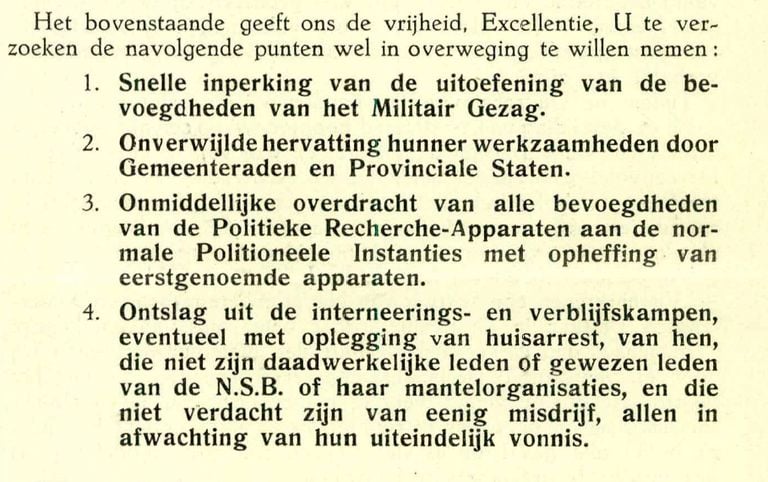 Piece from letter from Bergen op Zoom with requests to the government (photo: collection Johan van Doorn)