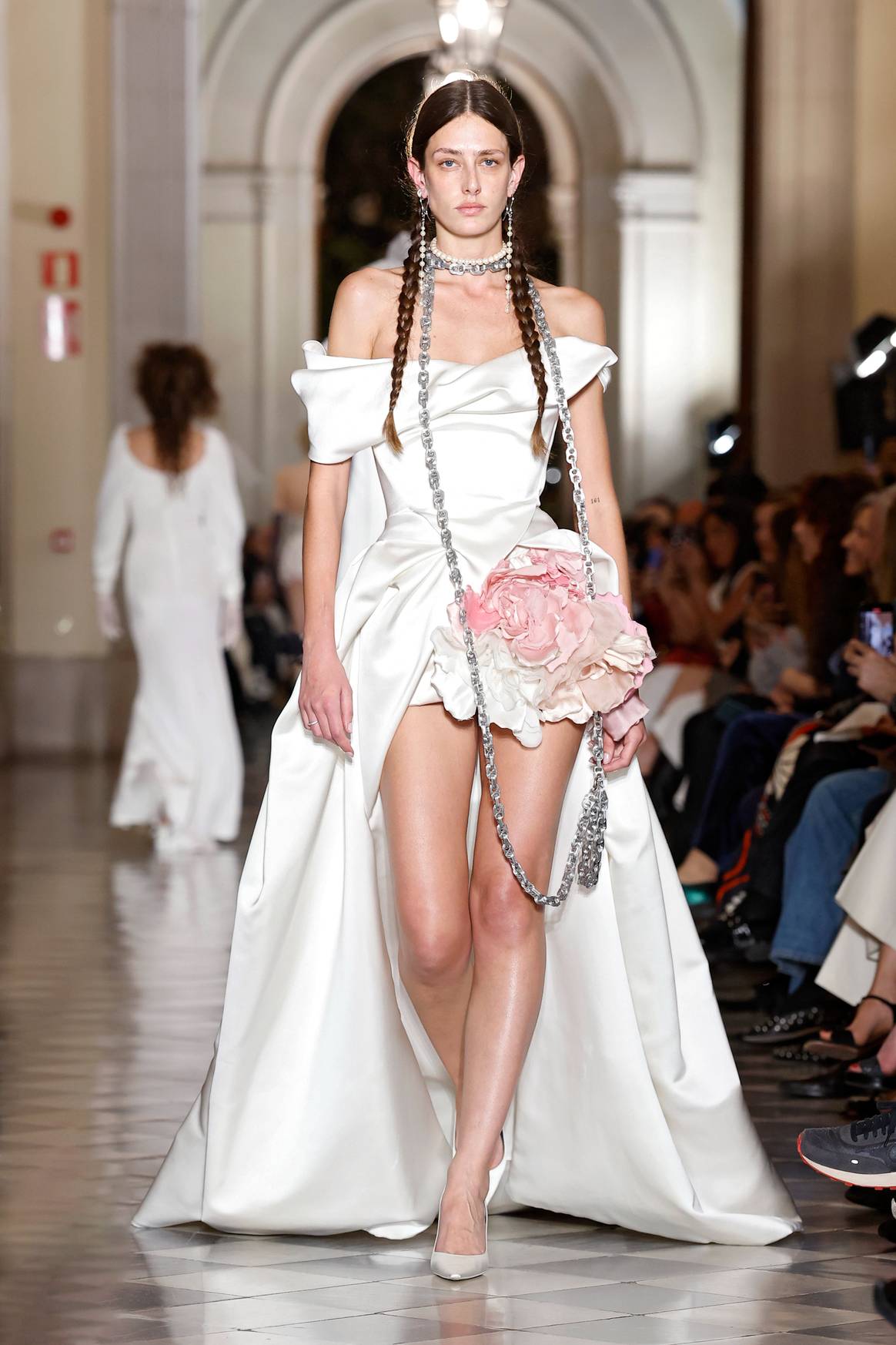 Vivienne Westwood at the Barcelona Bridal Fashion Week.