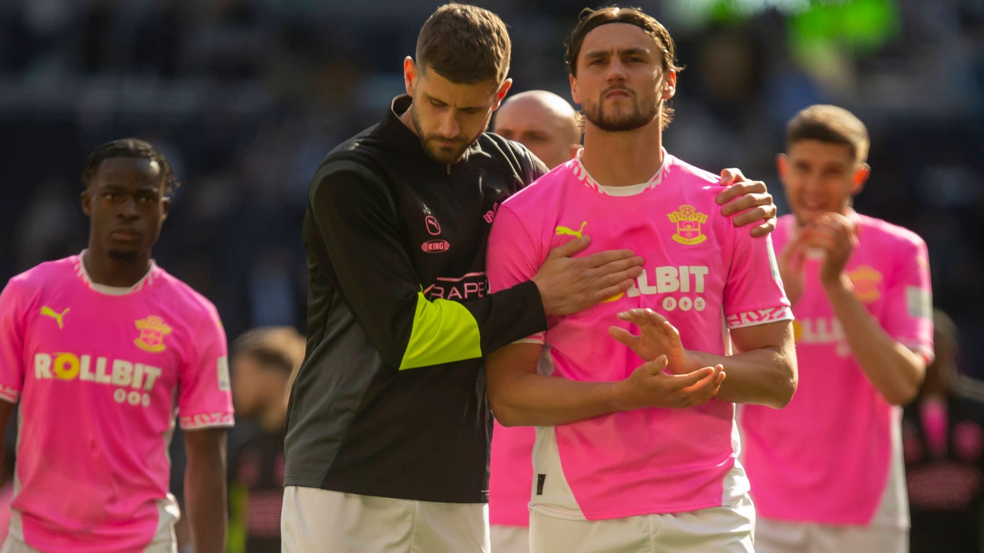 Disappointment at Southampton after the final whistle: The defeat against Tottenham resulted in a walk to the championship.